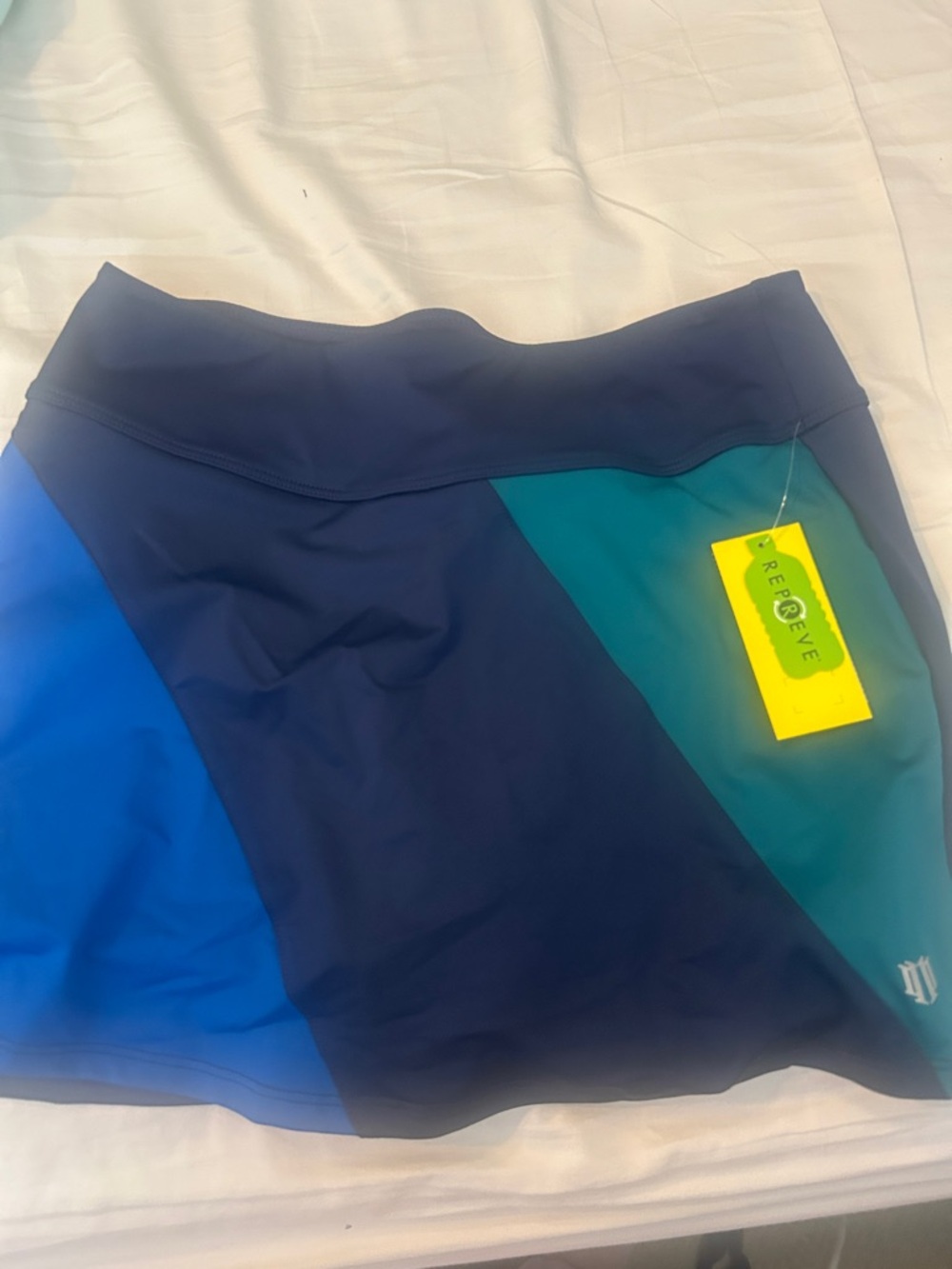 Navy, Teal & Royal Blue Colorblock Athletic Skort sz s nwt